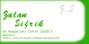 zalan sifrik business card